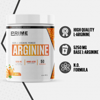 Prime Nutrition L-Arginine 400 gram Portakal