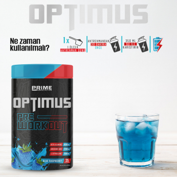 Prime Nutrition Optimus Pre-Workout 490 gram Blue Raspberry